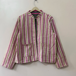 Chaqueta Kantha Hecha a Mano, Estilo Vintage, Camisa de Algodón Cosida a Mano, Estilo Boho - Product Image 1