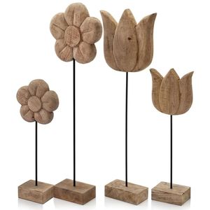 Centre de table en bois gravé au design tendance pour la décoration de table festive et les idées de style pour les fêtes et célébrations - Product Image 3
