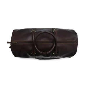Sac de sport vintage en cuir véritable de luxe, décontracté, durable, avec fermeture éclair, pour la gym et l'entraînement - Product Image 2