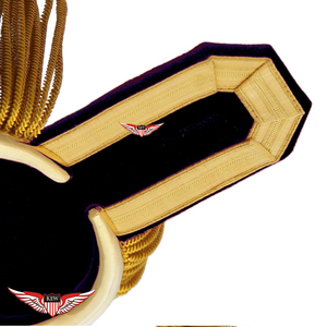 KEW Antiguo Epaulette de Hombro Personalizado de Latón Trenzado con Hilo de Bullion, Bordado, Ecológico, Accesorio de Prenda Metálico de Lujo - Product Image 3