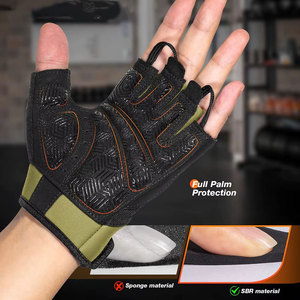 Half Finger <b>Weight</b> Lifting <b>Gloves</b> Black Olive Green Non-Slip Textile Weaving Unisex Outdoor Fitness <b>Gloves</b> - Product Image 4