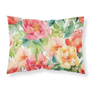Indiana pivoines aquarelle oeuvre décorative taie d'oreiller léger et Super doux facile d'entretien taille Standard housse de coussin - Product Image 1