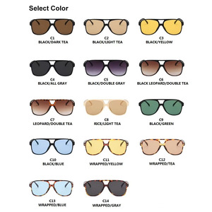 แว่นกันแดดทรงใหญ่สไตล์มินิมอลสุดอินเทรนด์ ดีไซน์เฉพาะตัว สำหรับผู้หญิง รุ่นยอดนิยม - Product Image 4