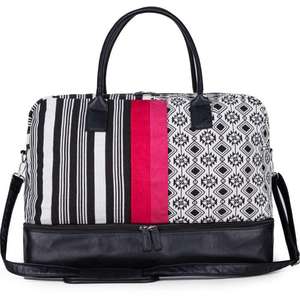 Sac de week-end en toile avec compartiment à chaussures, sac de voyage pour la nuit, bagage à main - Product Image 3