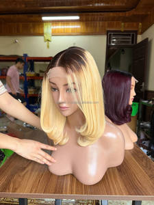 Pelucas de corte de capa de color rubio cabello humano encaje frontal crudo virgen cutícula pelucas para mujeres 100% cabello humano vietnamita - Product Image 3