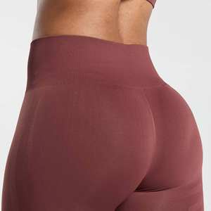 Leggings de Yoga con Cintura Elástica, Personalizables, de Cintura Media, Casuales, Transpirables, de Secado Rápido, de Algodón y Fibra de Bambú, Pantalones de Yoga para Mujer, OEM - Product Image 4
