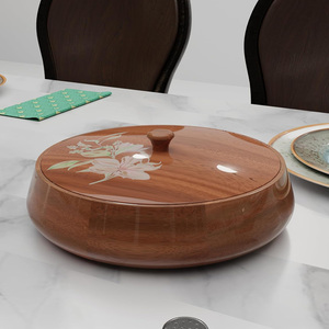 Calentador de alimentos de madera personalizable con tapa duradero y respetuoso con el medio ambiente, ideal para servir comidas calientes y almacenar alimentos en la cocina, uso diario - Product Image 2