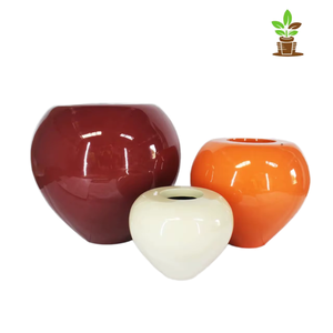 กระถางไฟเบอร์เรียบง่ายเป็นมิตรต่อสิ่งแวดล้อมทันสมัยสำหรับใช้ในบ้านและสวนในร่ม/กลางแจ้งน้ำหนักเบาและทนทานผลิตในอินเดีย - Product Image 1