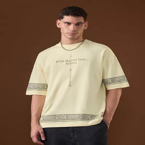 Camiseta de Gimnasio Extra Grande de 230g, 100% Algodón, Hombros Caídos, Camisetas Personalizadas Holgadas para Hombre, Camisetas Estampadas de Talla Grande para Hombre - Product Image 3