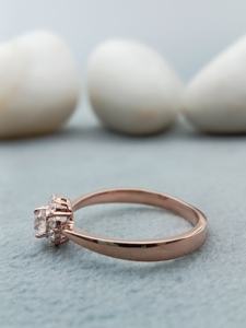 แหวนแต่งงานรูปหัวใจทันสมัยจาก D'VINS JEWELS เพชรเลี้ยงในห้องปฏิบัติการเจียระไนแบบบริลเลียนท์ สี D ชุบทองคำขาว - Product Image 5