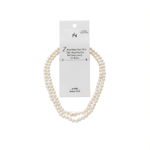 Catena per il corpo marca Z, 70 cm, triplo filo, perle finte, acciaio inossidabile, gioielli alla moda per donna - Product Image 2