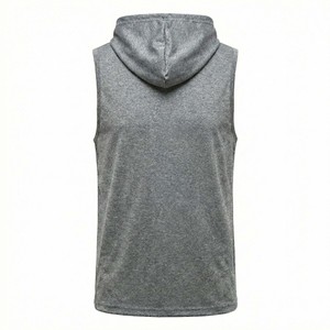 Débardeur de sport sans manches pour homme avec poche kangourou, 100 % coton, séchage rapide, respirant, vente en gros - Product Image 2
