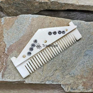 Peine de Pelo de Hueso de Lujo Tradebyd, Herramienta Artesanal para el Cuidado del Cabello, Desenredante Suave para Salón y Uso Doméstico - Product Image 2