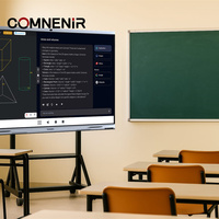 Pizarra Interactiva Táctil 4K de 55 Pulgadas Económica para Educación Escolar, Reuniones y Conferencias con Función Táctil de 20 Puntos