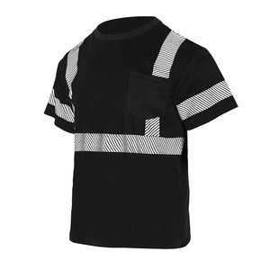 T-shirt de travail haute visibilité jaune/bleu marine pour homme, conforme aux normes, durable, anti-rétrécissement, manches courtes, orange - Product Image 3