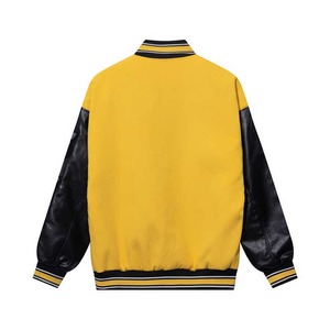 Custom New Men's Basic <b>Leather</b> Letter Man Baseball Varsity <b>Jacket</b> Bomber Outwear Baseball Letterman Varisty <b>Jacket</b> - Product Image 2