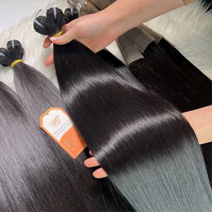 Extensiones de cabello humano vietnamita 100% de grosor estándar de Europa, paquetes de estilo de máquina de Color negro Natural, trama completa - Product Image 5
