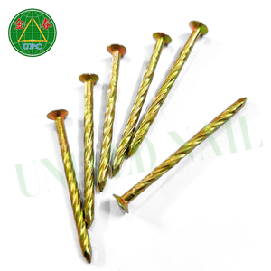 Clavos de Acero Amarillos de 1-3/8 Pulgadas, Duraderos, Resistentes al Óxido, con Cabeza a Cuadros, Tipo de Vástago Roscado, Fábrica de Vietnam |   Clavo de uso general - Product Image 3
