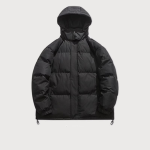 Vente en gros de vestes à capuche d'hiver pour hommes manteau tendance en coton chaud à fermeture éclair avec logo personnalisé et coupe ample pour l'extérieur - Product Image 3