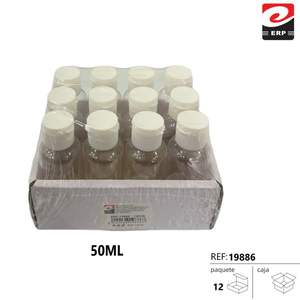 Botella de Plástico de 50 ml, 12 Unidades, Tamaño Conveniente para Diversos Productos - Product Image 3