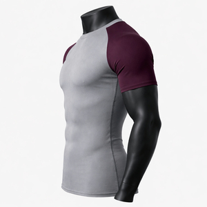 <b>Mens</b> Adult Short Sleeve <b>Compression</b> <b>Shirt</b> Eco-Friendly Breathable Quick Dry Performance Base Layer <b>Compression</b> <b>shirts</b> <b>for</b> <b>men</b> - Product Image 2
