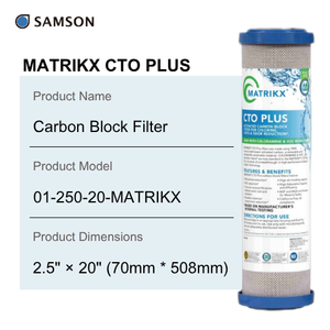 MATRIKX CTO PLUS 01-250-20 ไส้กรองคาร์บอนบล็อก 20 นิ้ว - Product Image 2