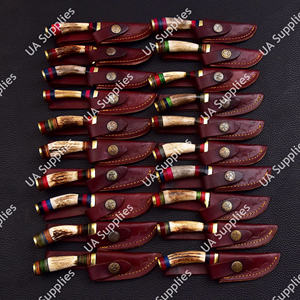 Cuchillo de Acero de Damasco Hecho a Mano de Alta Calidad, Afilado como una Navaja, 58 HRC, Profesional, para Uso Diario, Camping, Senderismo y Pesca, con Mango de Cuerno de Ciervo - Product Image 6