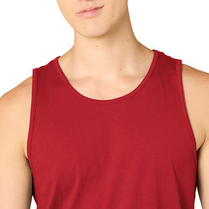 Bright <b>Red</b> Color Men's Tank Top Lightweight High Quality Polyester Cotton Blend <b>Material</b> Wholesale Price Oem Service Tank Top - Product Image 6
