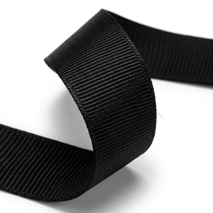 Cinta de grosgrain negra de 12 mm al por mayor para envolver regalos, lazos para el cabello, embalaje, costura, manualidades, decoración, accesorios para eventos y estilismo. - Product Image 2