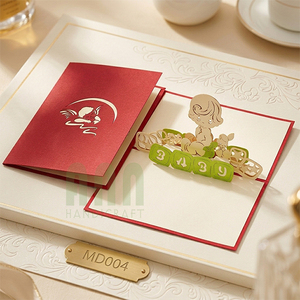 Tarjeta de Invitación para Bautizo de Bebé Recién Nacido, Tarjeta de Felicitación 3D Pop-up, Manualidades de Papel Hechas a Mano, Impresión Offset, Día de San Valentín - Product Image 4