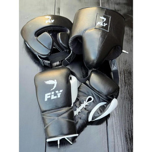 Conjunto de Equipo de Protección para Boxeo con Guantes de Cuero, Protector de Cabeza y Protector Inguinal para Entrenamiento de Atletas - Product Image 2