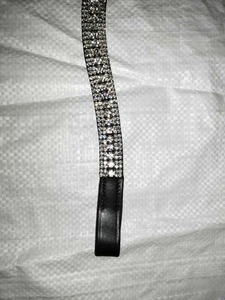 Fronture de cheval en cuir avec cinq rangées de cristaux transparents, qualité export, disponible dans toutes les tailles au meilleur prix - Product Image 5