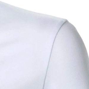 Polo homme blanc à manches courtes, coupe ajustée, bordure contrastante, couleur unie, tricoté, longueur standard - Product Image 5