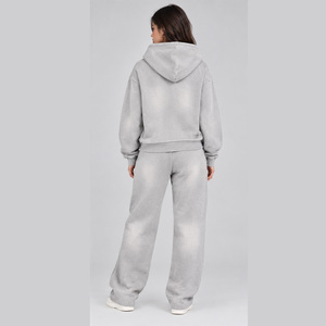 Joggers vintage délavés personnalisés pour femmes, pantalons de survêtement décontractés coupe ample en mélange de coton, style streetwear, bas de tenue tendance - Product Image 5