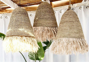 Abat-jour en rotin tressé pour la maison, l'hôtel, l'île, le resort, le restaurant et le bar. Décoration intérieure et éclairage suspendu - Product Image 2