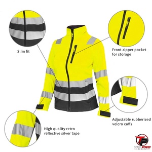 Chaqueta de Seguridad de Alta Visibilidad TriPro Sports, Reflectante, Impermeable, Transpirable, Uniforme Industrial de Tráfico de Alta Visibilidad OEM - Product Image 3