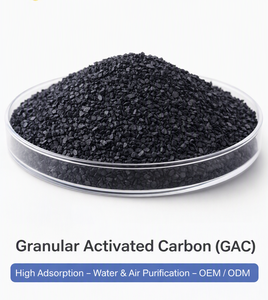 ผงกะลามะพร้าวแบบเม็ด ถ่านกัมมันต์ GAC ถ่านดำแบบเม็ด สำหรับการกรองและทำให้บริสุทธิ์ ใช้ในงานกรอง ยี่ห้อ BSJ ขายส่ง - Product Image 1