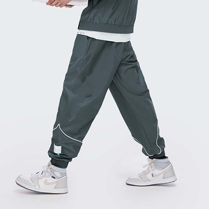 Ensemble de survêtement décontracté pour homme, couleur unie, manches longues, col montant, pantalon à cordon de serrage, respirant, coupe ample, en polyester - Product Image 3