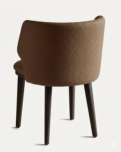 Upholstered Dining <b>Chair</b> Wooden <b>Legs</b> Cotton Upholstery Modern Home Furniture Custom Sizes Restaurant Hotel Seating Wholesale - Product Image 4