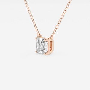 Colgante Solitario de Diamante Cultivado en Laboratorio de 1 Quilate, Corte Asscher Clásico, Elegante Collar de Joyería Fina, Regalo para Mujer - Product Image 4