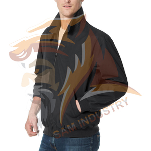 Veste coupe-vent pour homme sur mesure OEM, style streetwear, vêtements décontractés pour l'extérieur, fermeture éclair, veste coupe-vent - Product Image 6