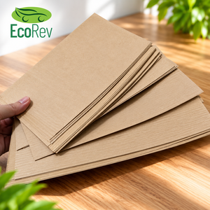 ม้วนกระดาษคราฟท์สีน้ำตาลเคลือบ PE แบบมีริ้ว 40 กรัม 80 กรัม สำหรับถุงช้อปปิ้ง ย่อยสลายได้ ทนความร้อน เกรดอาหาร ยี่ห้อ EcoRev รุ่น Model - Product Image 2