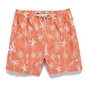 Summer Casual <b>Men</b> Beach Sports Swim <b>Trunks</b> Breathable Eco-Friendly Quick Dry Drawstring Closure Mid Waist Loose Knit Straight - Product Image 4