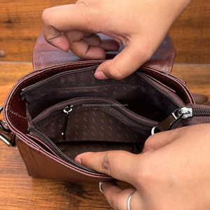 New Arrival Wholesale Luxury Designer Full Grain Leather Mini Crossbody Handled Bag for Women's Fashionable Cow Leather <b>Handbags</b> - Product Image 5