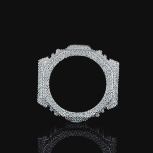 Cadran de montre octogonal personnalisé Hip Hop Iced Out en acier inoxydable avec cadre de protection en cristal pour montres de luxe pour hommes - Product Image 3
