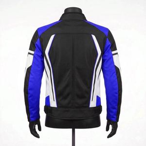 Men's Premium Leather <b>Motorcycle</b> <b>Jacket</b> with CE Armor Protection Waterproof <b>Motorcycle</b> Riding <b>Jacket</b> for Men with Thermal Lining - Product Image 2