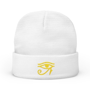 Bonnet tricoté personnalisé brodé Égypte ancienne, diverses couleurs, vente en gros - Product Image 3
