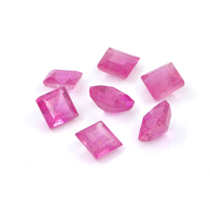 Rubis naturels de Bangkok, carrés calibrés de 5 mm, pierres précieuses de rubis naturelles facettées, prêtes à l'emploi pour la fabrication de bijoux - Product Image 3