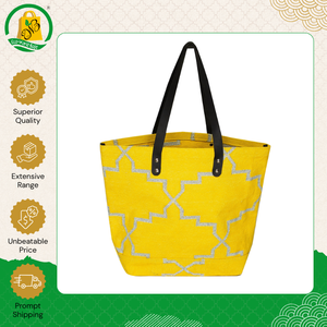 Bolsa de Compras de Lona Estilo Bohemio con Asas de Cinta de Algodón Reutilizable, Ecológica y de Alta Calidad con Diseño de Lujo - Product Image 2