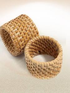 Wedding handmade table decoration rattan crafted napkin ring here wholesale - ecofriendly - Product Image 3
